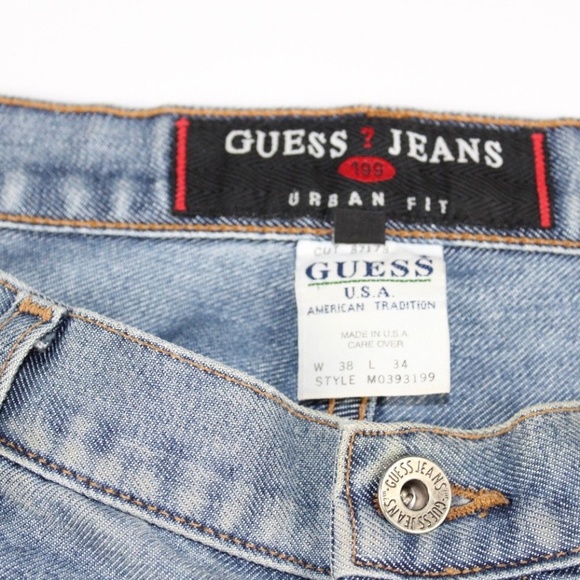 Guess Jeans Vintage Guess Mens Hip Hop Baggy Loose Jeans Pants